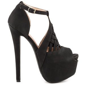 Shoe Republic LA Black 6 1/2” Rucy Heels